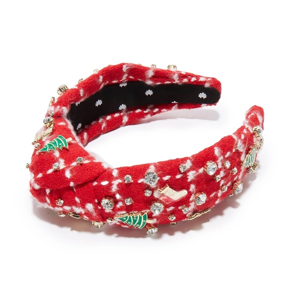 Lele Sadoughi Accessories - NWT Lele Sadoughi Holly Red Christmas Tweed Plaid Headband